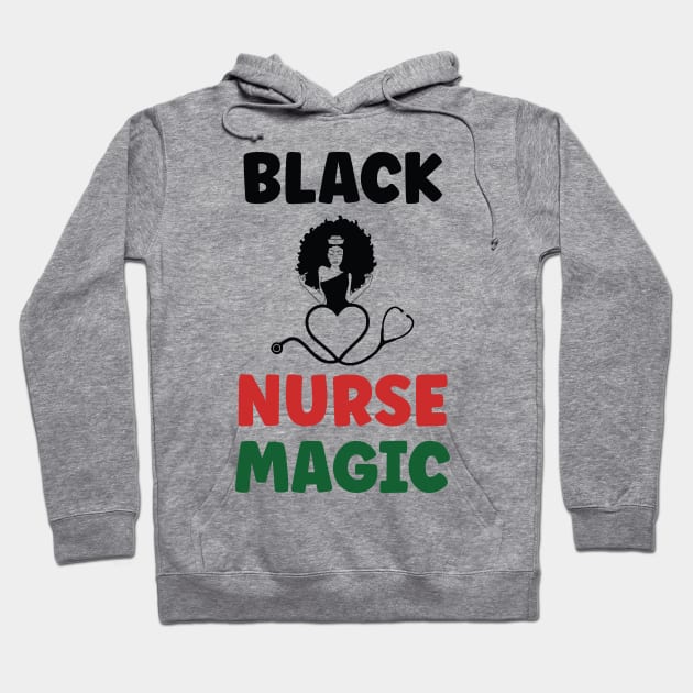 Black Nurse Magic, Nurse, Black Women, Afro Puff, Black Hair, Natural Hair Hoodie by UrbanLifeApparel